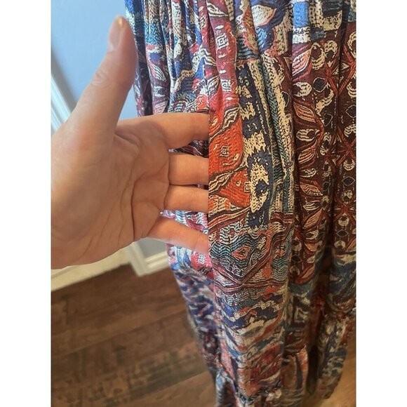 Anthropologie The Impeccable Pig Black Dress With Oversized Ruffle Sleeves SZ L - Picture 12 of 15